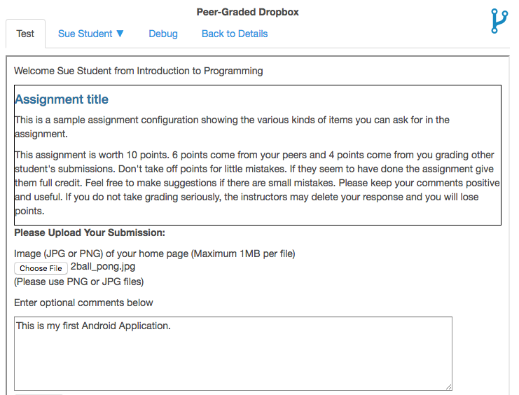 Peer-Graded Dropbox screenshot 1