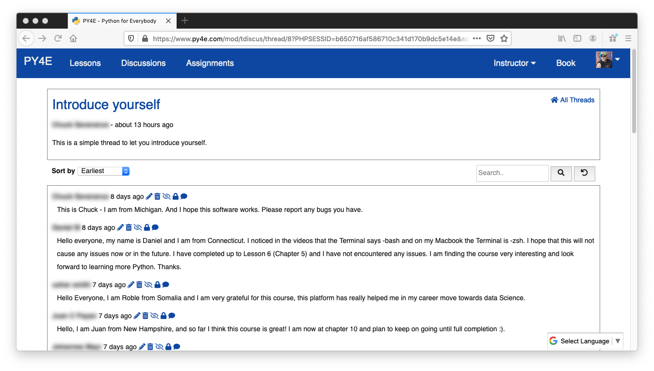 Threaded Discussion screenshot 3